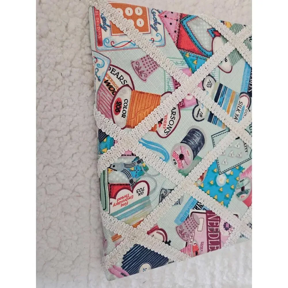 Handmade Craft Room Canvas For Hanging Photos Bows Multicolor 14.25